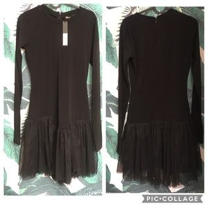 Elizabeth and James black tulle mini dress NEW SM